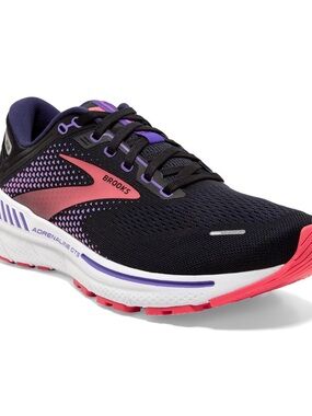 Brooks Women's Adrenaline GTS 22 Running Shoe — Black/Purple/Pink